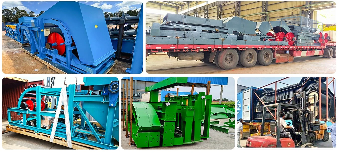 Steep Angle Sidewall Belt Conveyor Package Delivery Steep Angle Sidewall Belt Conveyor Package Delivery